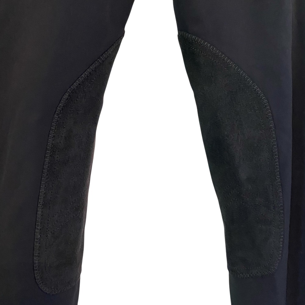 SmartPak Piper Black Knee Patch Riding Breeches Lined Pants 34R Equestrian - Picture 7 of 14